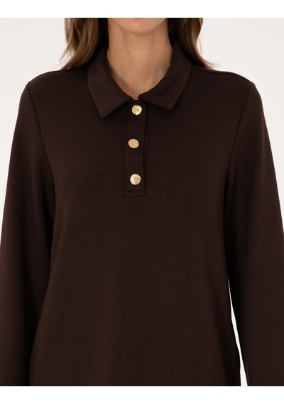 Pierre Cardin Kadın Kahverengi Elbise Örme 50315895-vr029 Kahverengi