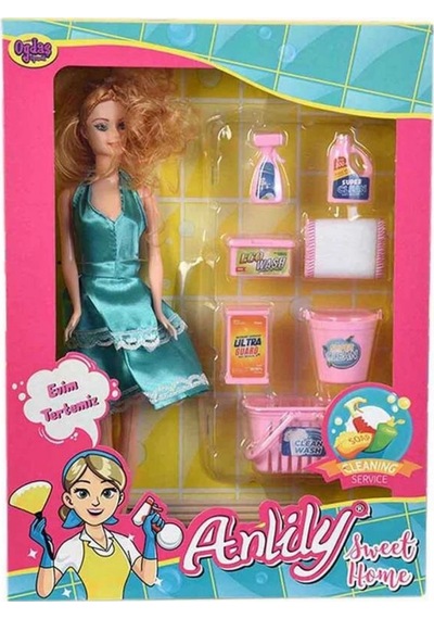 Kutuda Anlily Temizlik Setli Bebek 2442