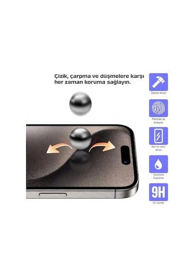Apple Uyumlu   iPhone 17 Air Yansıma Önleyici Ar Teknolojili Cam Ekran Koruyucu