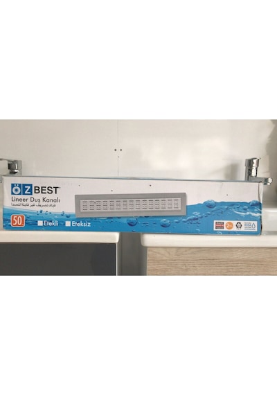 Lineer Duş Kanalı 50 Cm Paslanmaz Çelik Koku Önleyici Elekli