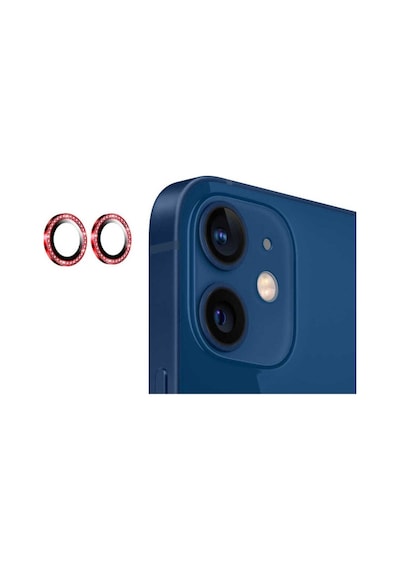 Apple Uyumlu iPhone 12 Zore Cl-06 Kamera Lens Koruyucu Kırmızı