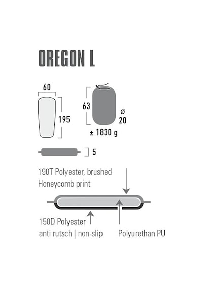 High Peak Oregon L Şişme Mat Çok Renkli