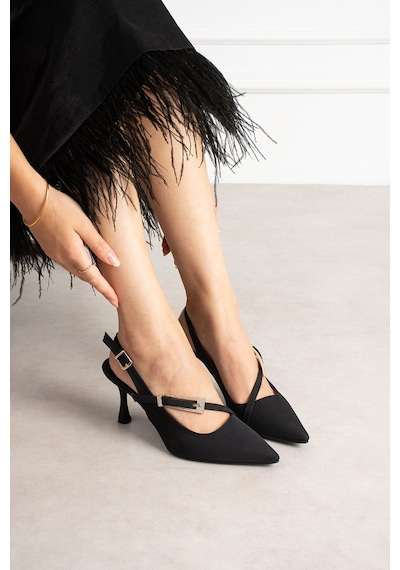 Dabab Shoes Merva Kadın Siyah Saten Sivri Burun Taşlı Toka Detaylı Çapraz Bantlı 7 Cm İnce Topuklu Slingback Abiye Ayakkabı Dabab Shoes Merva Kadın Siyah Saten Sivri Burun Taşlı Toka Detaylı Çapraz Bantlı 7 Cm İnce Topuklu Slingback Abiye Ayakkabı