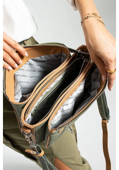 Just Polo Kadın Yeşil Taba Omuz Çantası Shopper Yeşil