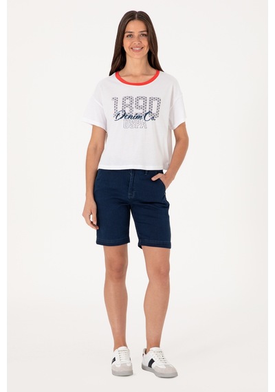 U.s. Polo Assn. Kadın Mavi Şort Jean 50305600-dn0022 Mıd Blue U.s. Polo Assn. Kadın Mavi Şort Jean 50305600-dn0022 Mıd Blue