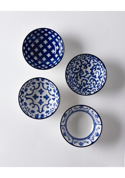 Reve Bleu Seren Kase Seti - Mavi/beyaz - 12 Cm 8684427358672 Çok Renkli