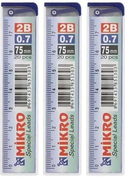 Cetvelli Kalem Ucu 0.7 Mm 3lü