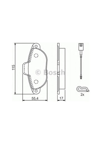 BOSCH 986494115 Fren Balatası Ön 500 07- 1.2 Panda 03- 1.2 Punto I 93- / Y 95- / Ka 08- 1.2