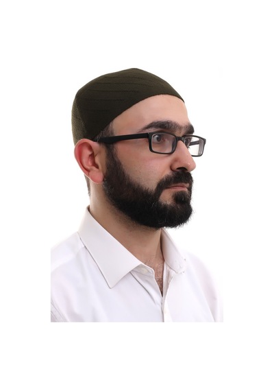 Koyu Haki Kışlık Çapraz Desenli Dokuma Takke