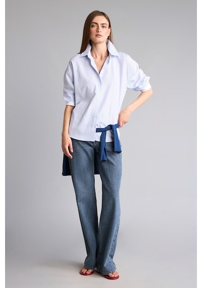 Defacto %100 Pamuk Cepli Straight Fit Yüksek Bel Jean Pantolon H6945ax26aunm28 Mavi-nm28