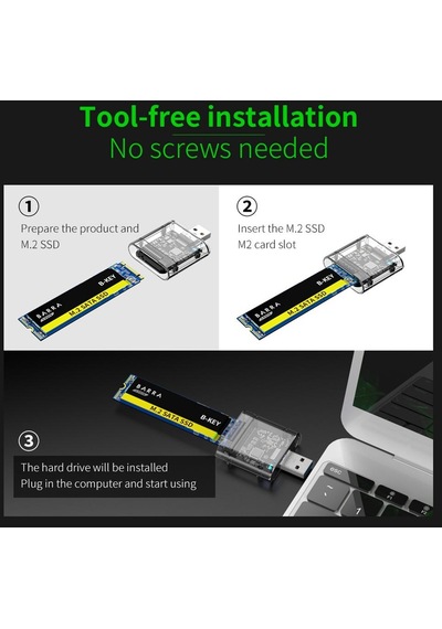 5229 M.2 Sata To Usb 3.0 Ngff Ssd Harddisk Kutu Çevirici Adaptör