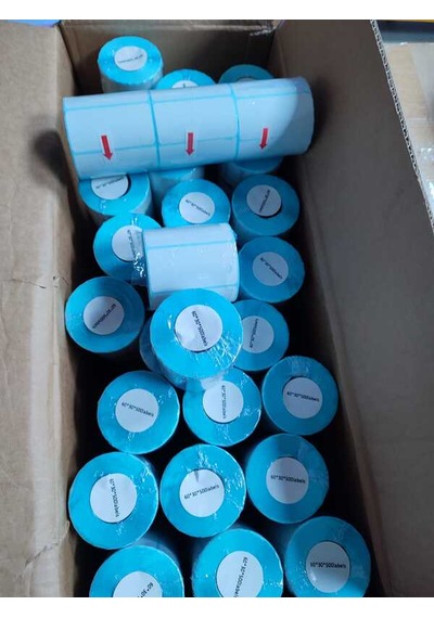 Barkod Etiket Sticker 60x30 Mm Lamine Termal Etiket 1 Rulo 500 Tam Adet 1