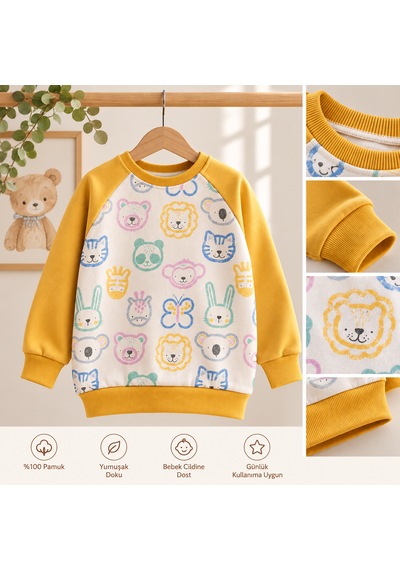 Bebe Bebek Sweatshirt Hardal Sarı