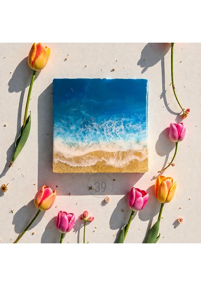 Caribbean Ocean Epoksi Duvar Tablosu El Yapımı Okyanus Temalı Dekoratif Sanat, 25x25 Cm & 30x30 Cm 1 Adet Caribbean Ocean Epoksi Duvar Tablosu El Yapımı Okyanus Temalı Dekoratif Sanat, 25x25 Cm & 30x30 Cm 1 Adet