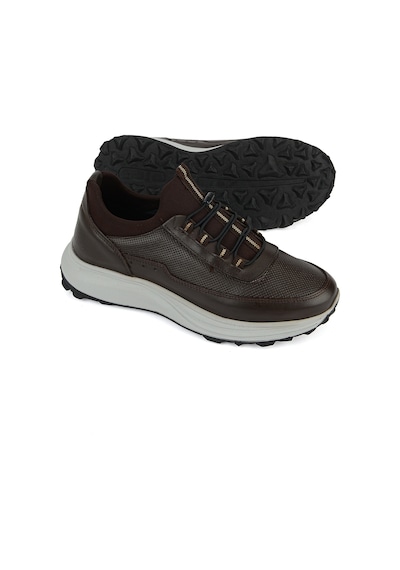 Ziya, Erkek Hakiki Deri Sneaker 161423z522 Kahve 161423z522 300