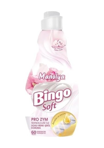 Bingo Soft Manolya Konsantre Çamaşır Yumuşatıcısı, 1440 Ml, 2'li Paket, 60 Yıkama Diğer