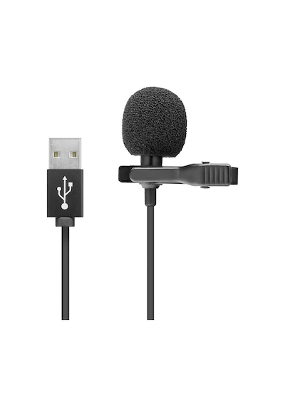 Bilgisayar Mikrofonu Usb 1.5m Siyah Hd569