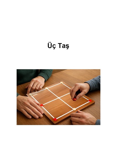 Üç Taş Ve Dokuz Taş Oyunu Ahşap Tabla 1 Paket Üçtaş Ve Dokuztaş Zeka Ve Strateji Kutu Oyunu