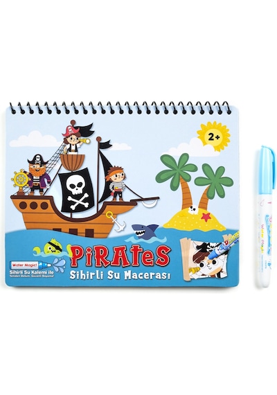 Magic Water Sihirli Boyama Kitabı Özel Sulu Kalem İle Water Painting Pirates Korsanlar