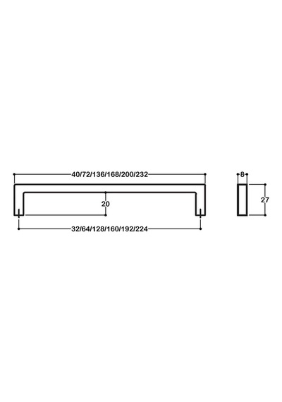 System Mobilya Kulbu Siyah Renk 160mm Kulp Sy7938 0160 Al6 Çok Renkli