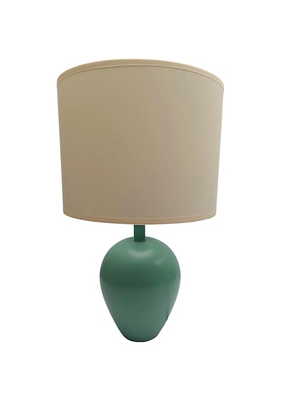 Minimal Polyester Abajur Turkuaz Gold
