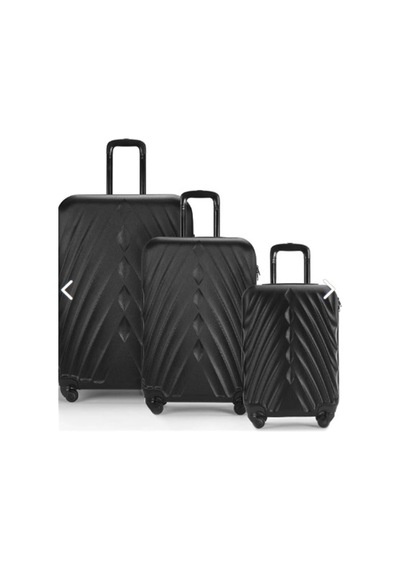 Wexta Wx-400 Yağ Yeşili 3lü Set Valiz Black