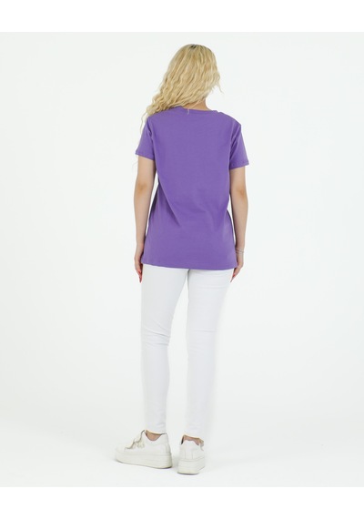 Sortie Collection Creativity Baskılı Tshirt Mor