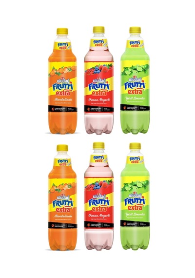 Uludağ Frutti 1 Lt 6 Lı Karma Paket - Mandalina - Orman Mey -yeşil Limon