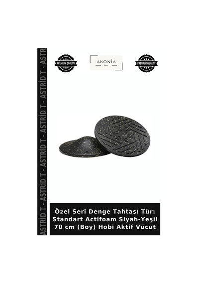 Özel Seri Denge Tahtası Tür: Standart Actifoam Siyah-yeşil 70 Cm Boy Hobi Aktif Vücut Siyah - Yeşil
