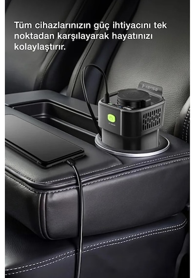 150w Araç Elektrik Adaptörü 12v To 220v İnvertör, Usb & Type-c Çoklu Araç Dönüştürücü 5 İ 1 Arada