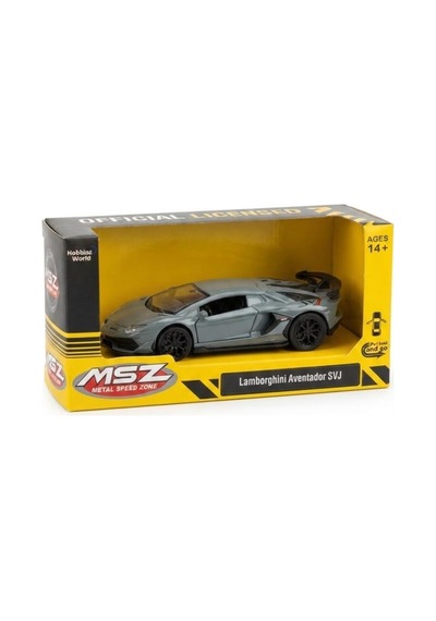 Hobbiez Lisanslı Lamborghini Aventador Kapıları Açılabilir Model Diecast 1.36 Ölçek Metal Model Araç Gri