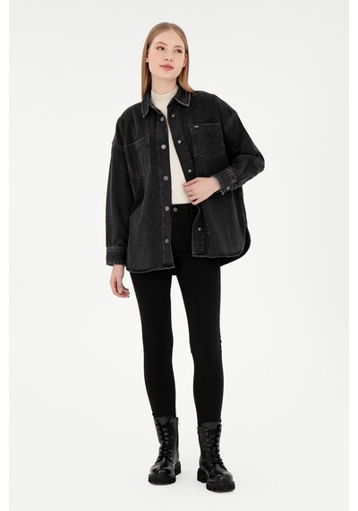 U.s. Polo Assn. Kadın Siyah Gömlek Jean 50295945-dn0027 Black Siyah