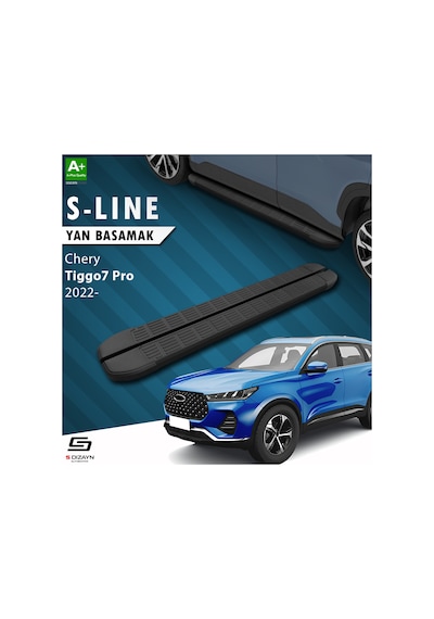 S-dizayn Chery Tiggo7 Pro S-line Siyah Yan Basamak 183 Cm 2022 Üzeri A+ Kalite