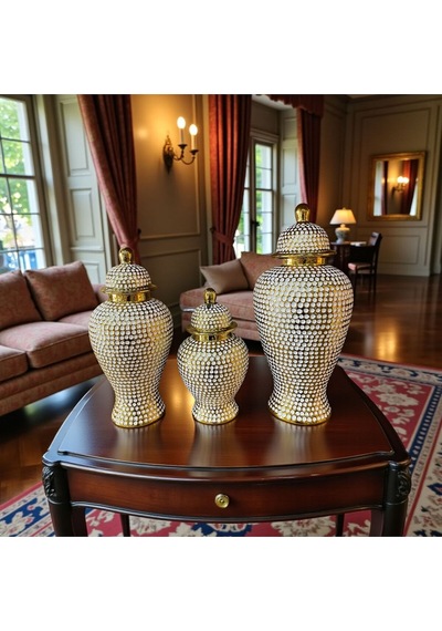 Pearl Majesty Gold Dekoratif Küp Seti