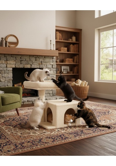 Reyo Pet Komfor Stepli Yuvalı Kedi Tırmalaması