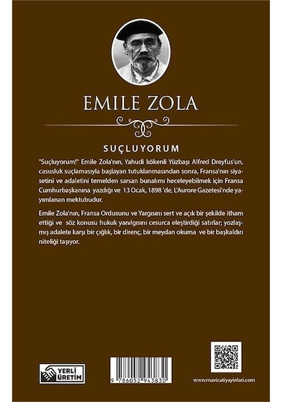 Suçluyorum - Emile Zola - Mavi Çatı Yayınları
