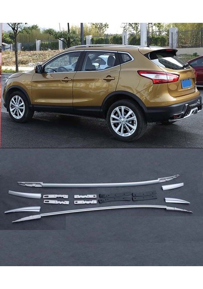 Nissan Qashqai Üst Port Bagaj Tavan Çıtası Oem Siyah- Alüminyum Siyah