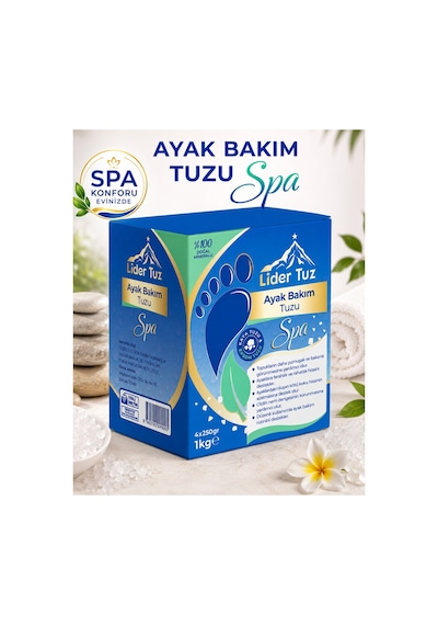 Ayak Bakım Tuzu Spa 1 Kg 4x250 Gr Kaya Tuzu & Epsom Tuzu %100 Doğal Mineralli