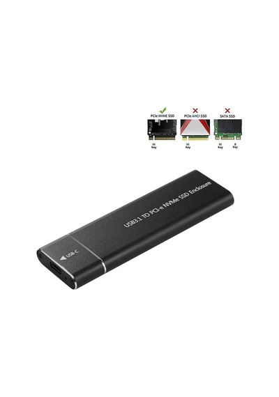 1852 Usb 3.1 Type C To Pci-e Express Nvme Ssd Hard Disk Kutusu Desteklediği Disk Boyutu:30/42/60/80mm +type-c To Usb3.0 Bağlantı Kablosu Bu Ürün Sadece Nvme Ssdleri Destekler