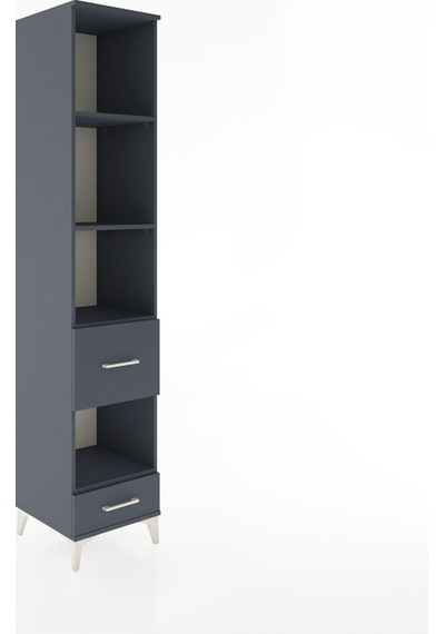 Hyperion Dolap 4 Raflı 2 Çekmeceli 44x44x221 Antrasit-antrasit Antrasit