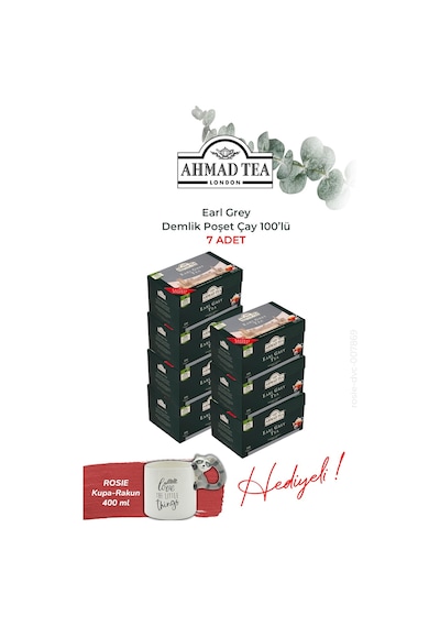 Earl Grey 100 X 7 Adet Demlik Poşet Çay 320 G Ve Rakun Kupa Hediye