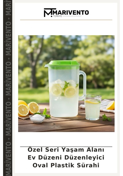 Özel Seri Yaşam Alanı Ev Düzeni Düzenleyici Oval Plastik Sürahi