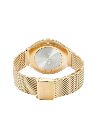 Obaku Denmark V285gxgbmg Quartz Hasır Altın Rengi Siyah Kadran 42 Mm Erkek Kol Saati Altın