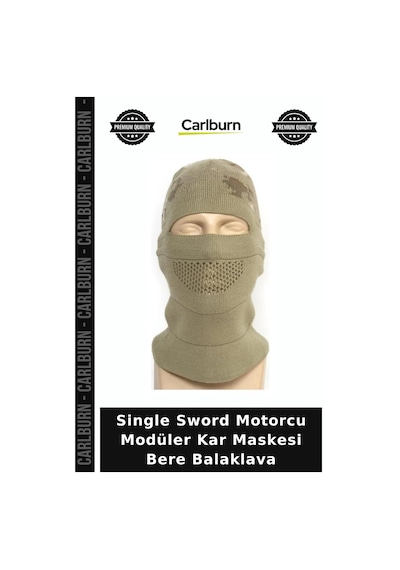 Single Sword Motorcu Modüler Kar Maskesi Bere Balaklava Soğuk Hava Beresi Yüz Koruyucu Esnek Maske
