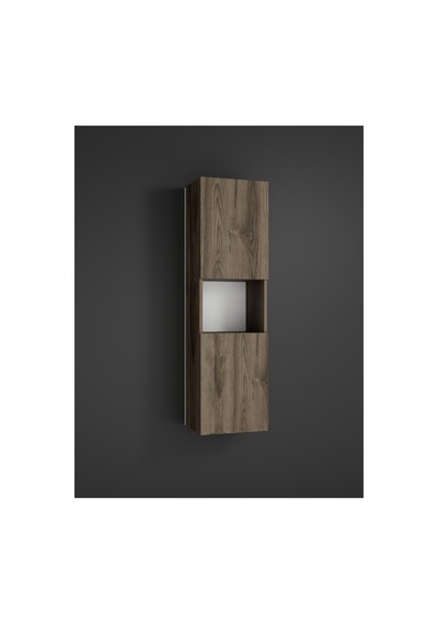 Lisa Banyo Dolabı Duvara Monte Raflı Mdf Ceviz