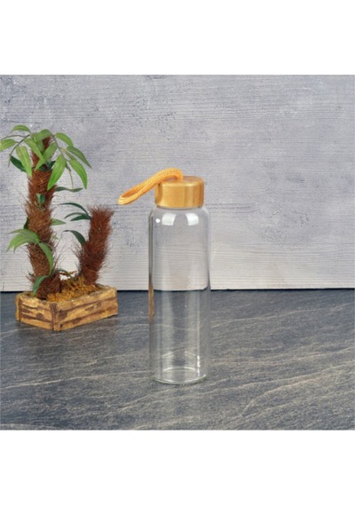 H2o Bambu Kapaklı Matara 500 Ml Promo Şeffaf