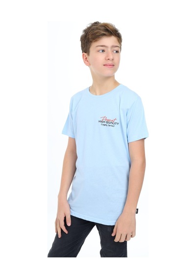 Toontoy Kids Toontoy Erkek Çocuk Present Baskılı Tişört Mavi
