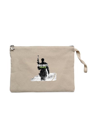 Call Of Duty Silhouette M3 Krem Clutch Cüzdan / El Çantası Krem