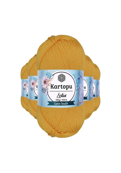 5 Adet Lotus Bikini Büstiyer Bluz Örgü İpi  K318 Koyu Sarı