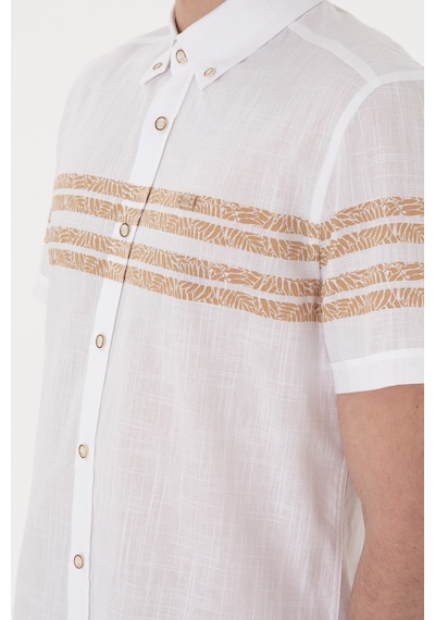 U.s. Polo Assn. Erkek Camel Gömlek Kısa Kollu 50305921-vr015 Camel